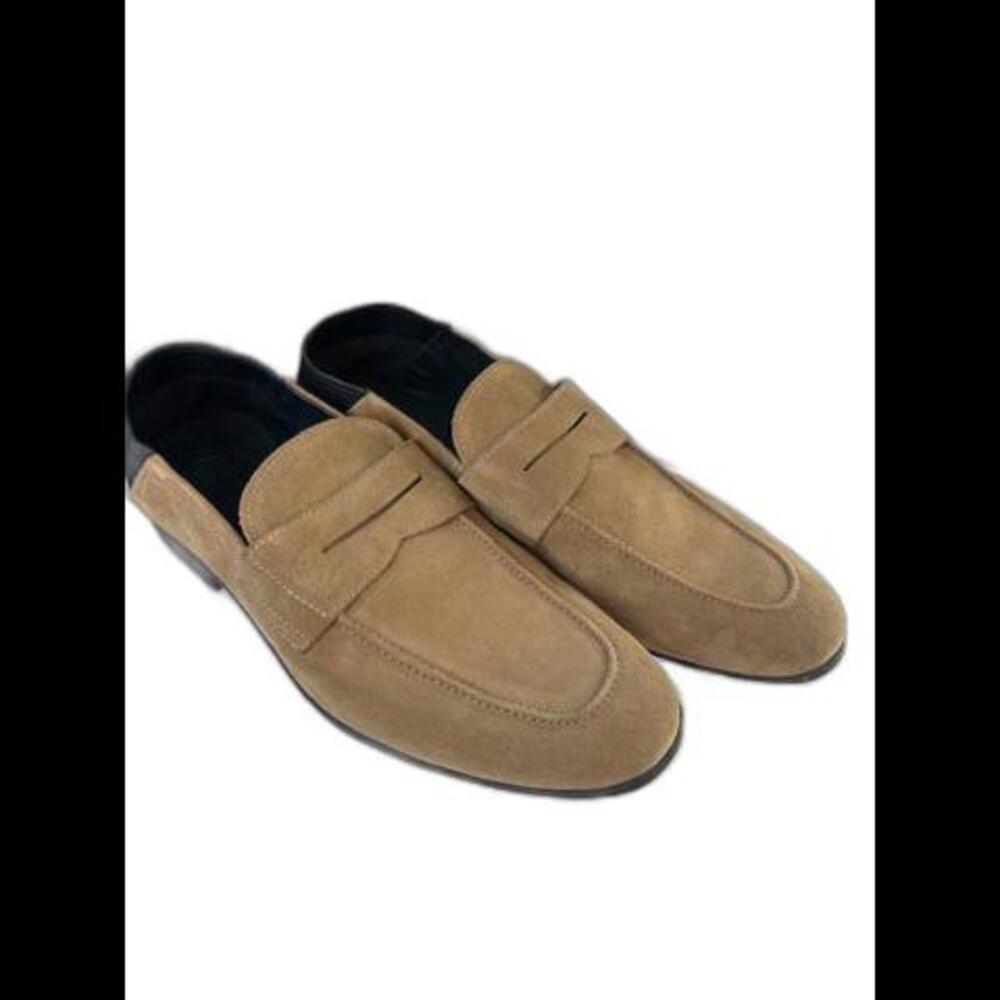 NWOT Zara Men's Suede Penny Loafer, Size 43 - Picture 2 of 5